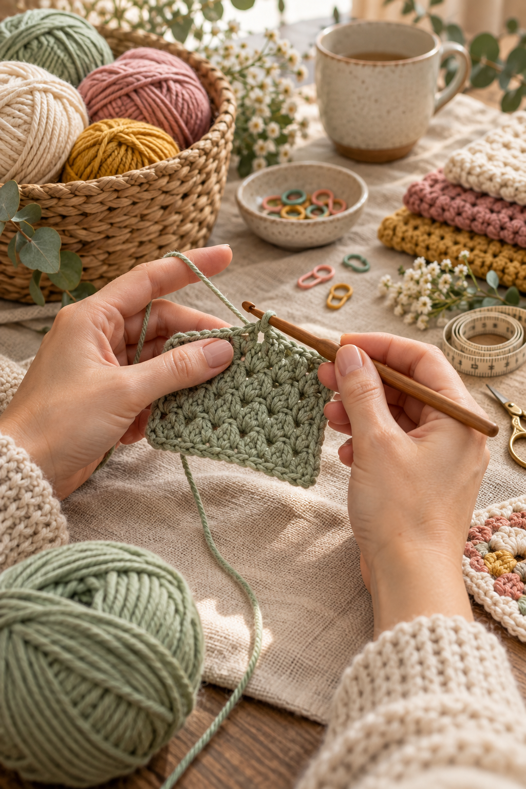 Russian join with yarn needle