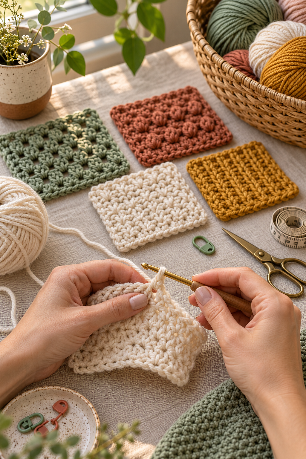 Straight crochet edges